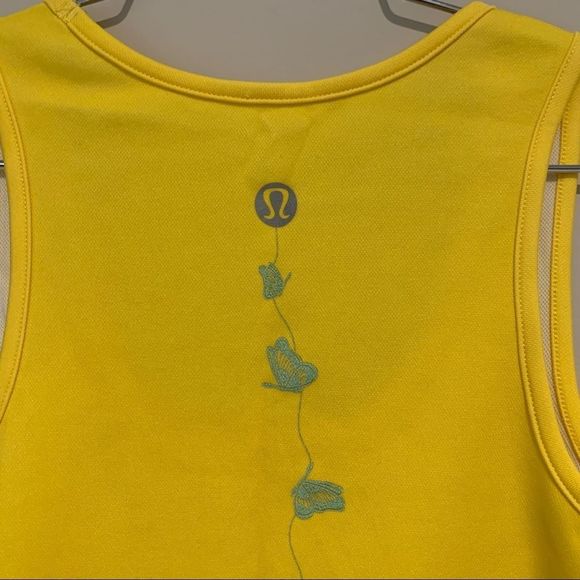 Yellow & White Lululemon Tank Top - Picture 4 of 6
